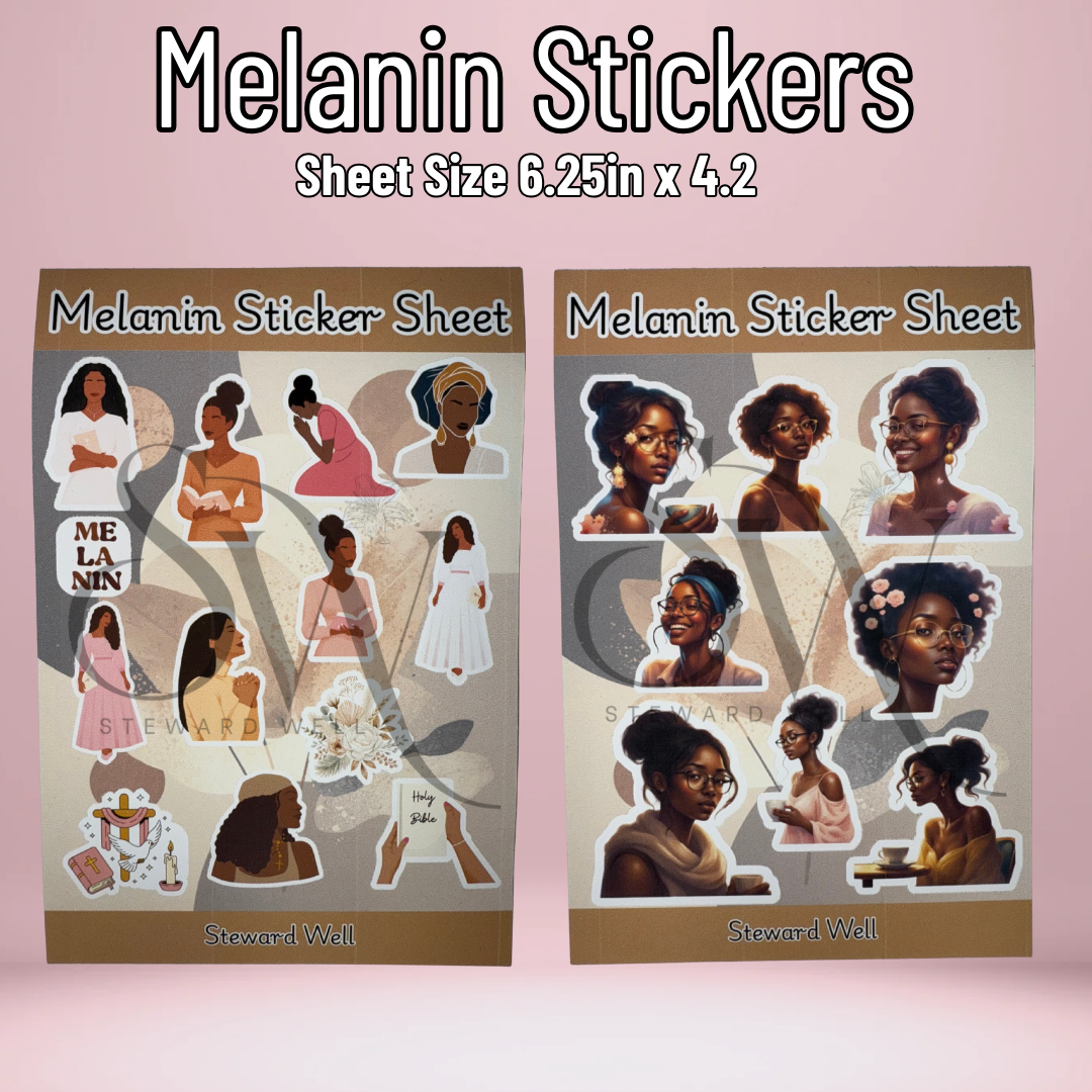 Melanin Sticker Sheets (6.25 x 4.2)