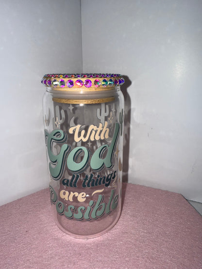 Full of Faith - Custom Glass Cups 16oz