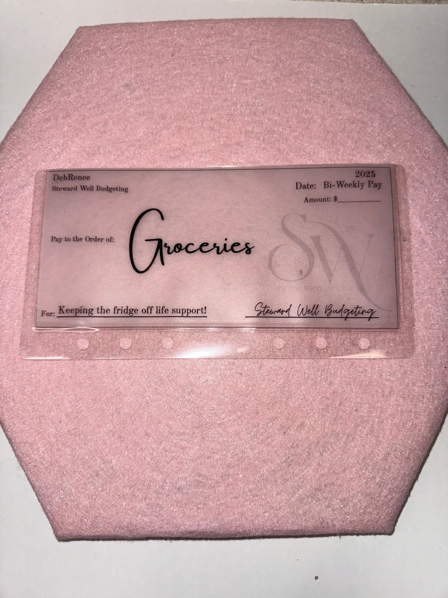 "Check Please" - A6 Cash Envelopes (Vellum)