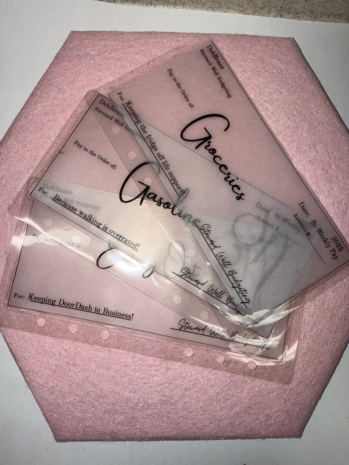 "Check Please" - A6 Cash Envelopes (Vellum)