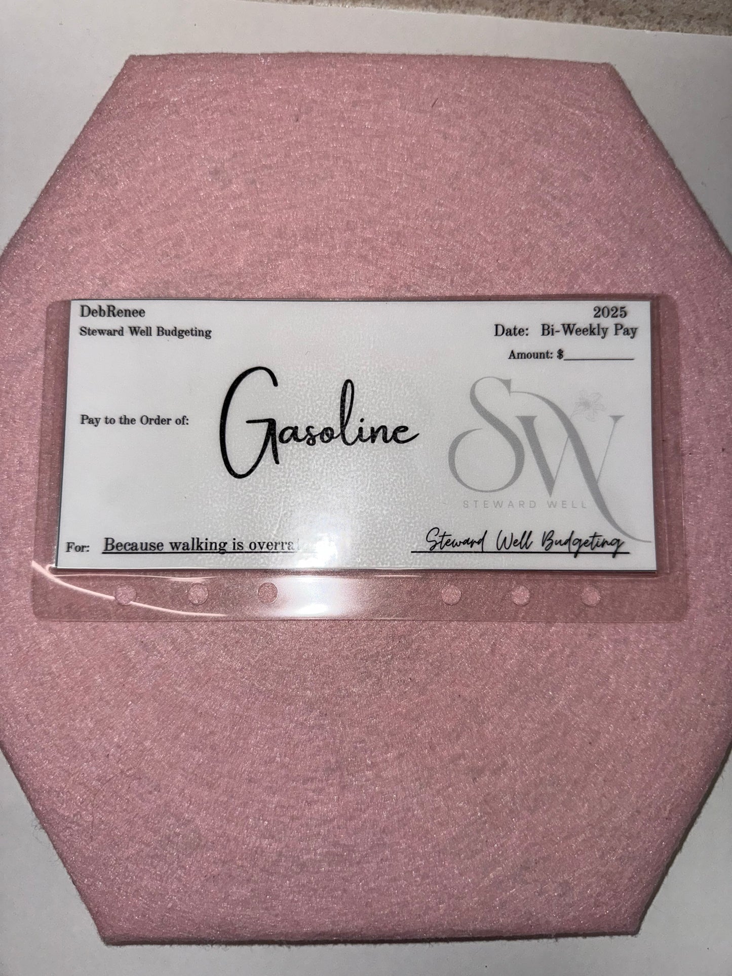 "Check Please" - A6 Cash Envelopes (White Background)