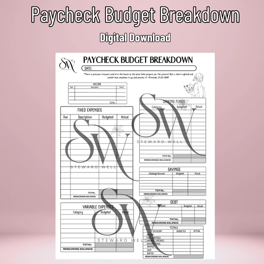 Paycheck Budget Breakdown